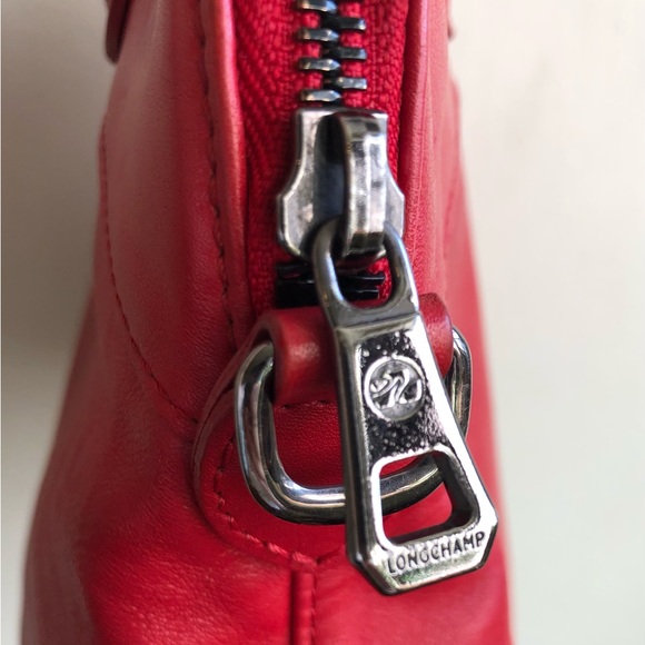 Vintage Longchamp Red Leather Purse - Picture 6 of 15